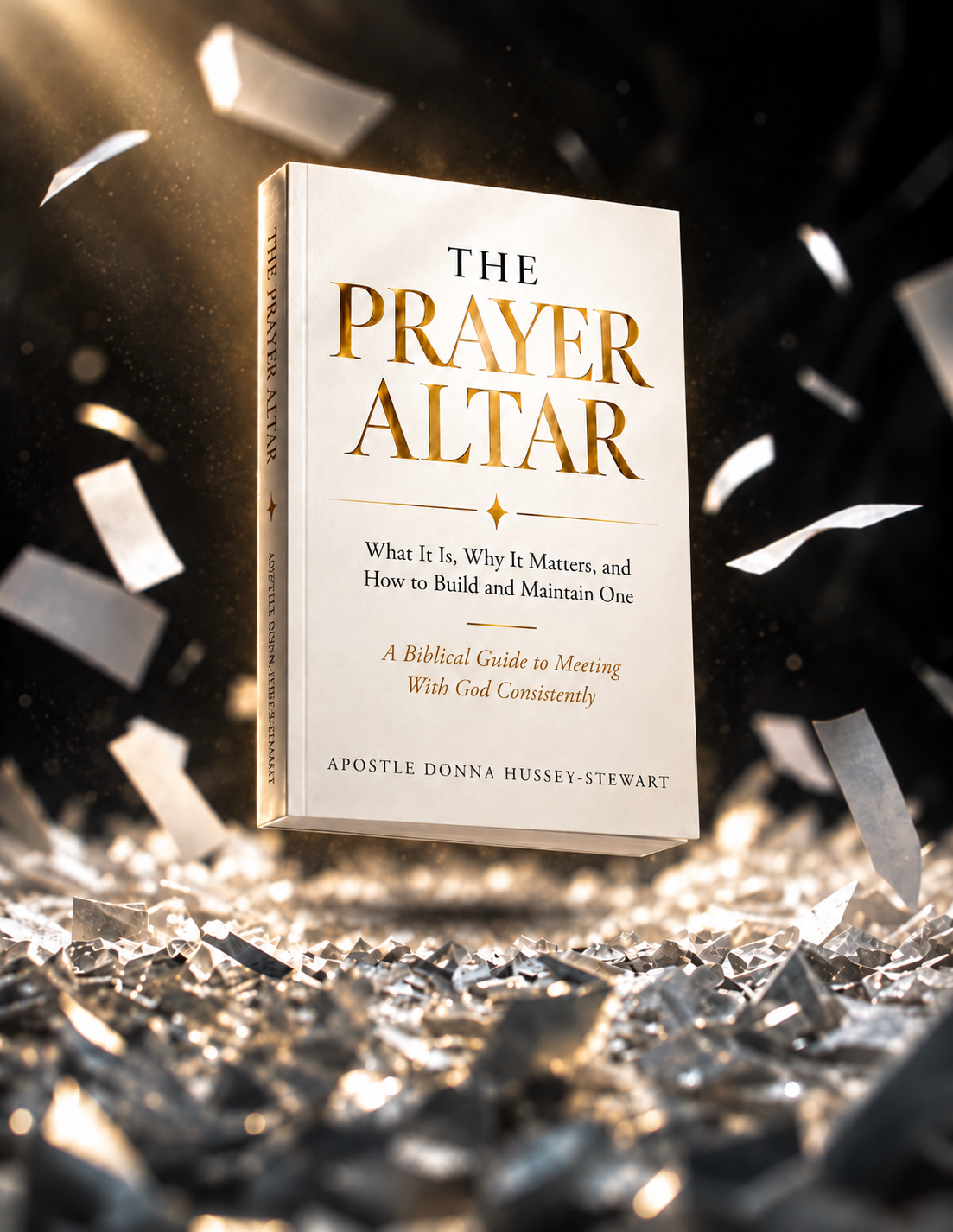 The Prayer Altar by Apostle Donna Hussey-Stewart, floating book promotional image